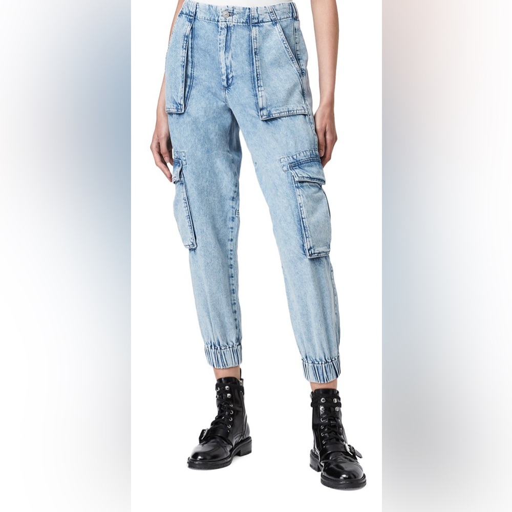 NWT All Saints Frida High Rise Jogger in Indigo Blue